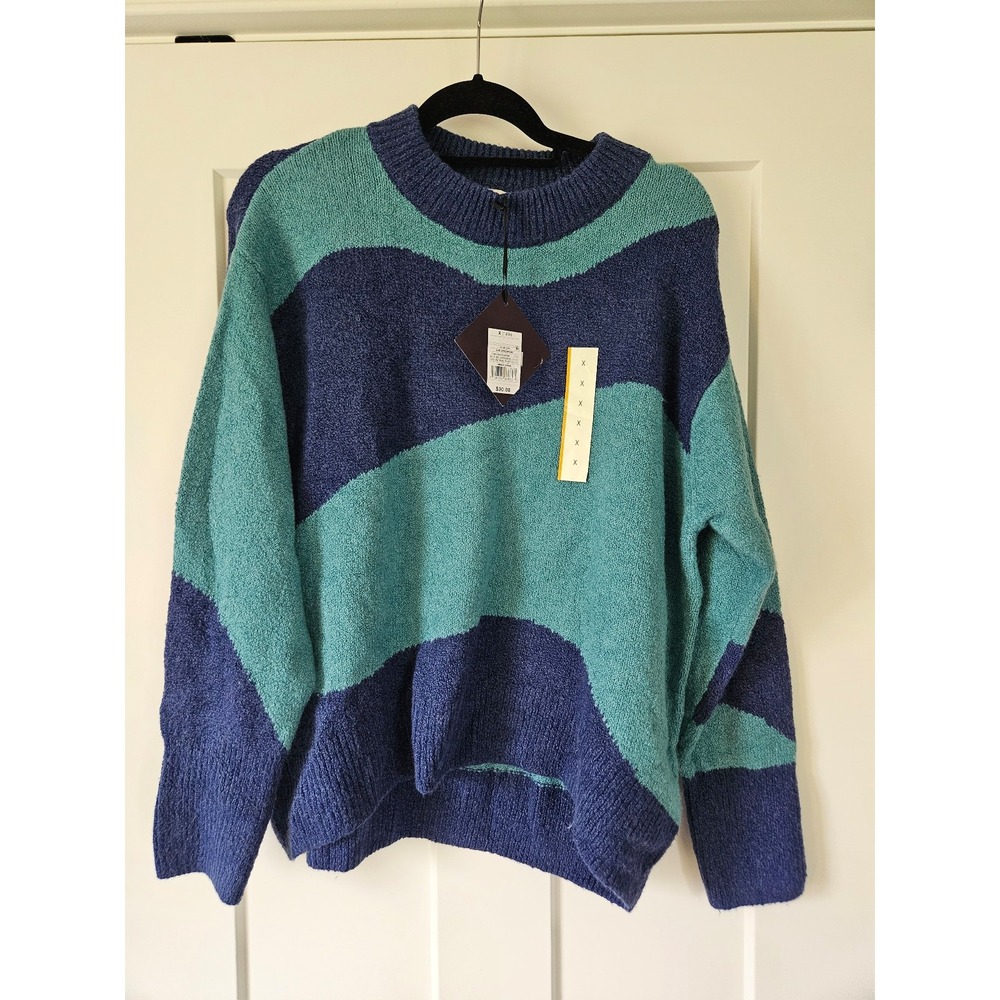 Ava & Viv blue Swirl sweater 14W X NWT